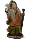 Woman with sheep on shoulder cm 9