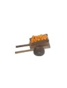 Wooden wagon with oranges