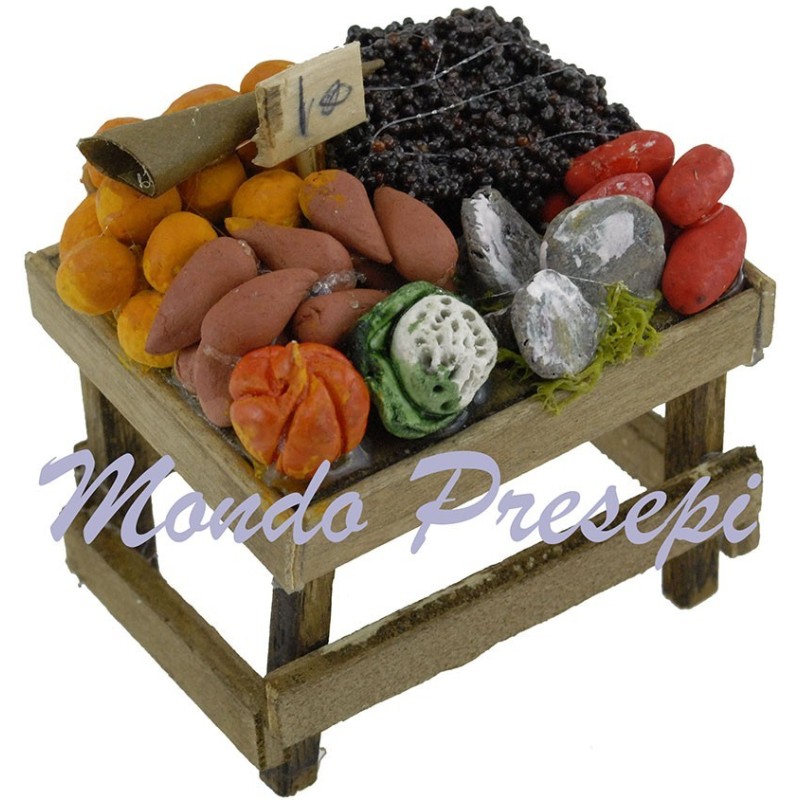 Banco frutta e verdura -D12F Mondo Presepi