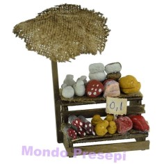 Banco salumi con ombrellone Mondo Presepi