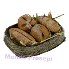 Cesta con pan Mundo Pesebres