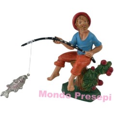 Pescador de 8 cm en PVC Mundo Pesebres
