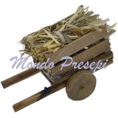 Cart with straw (cm 5,5x3x3,5 h.