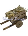 Carretto con paglia cm 5,5x3x3,5 h.