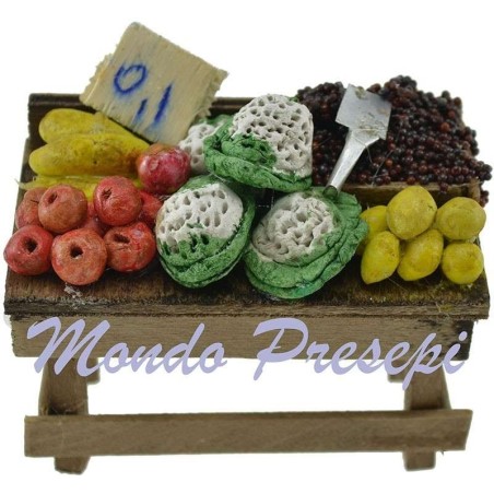 Banco frutta e verdura cm 7x4x4,5 Mondo Presepi