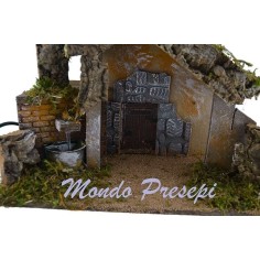 Capanna con fontana funzionante cm 36x17x23 h. Mondo Presepi 2