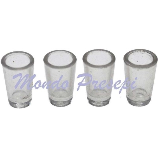 Juego de 4 vasos mm 7x12 mm Mondo Presepi
