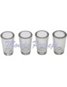 Juego de 4 vasos mm 7x12 mm
