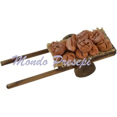 Carro con pane cm 9,5x3x2 h. Mondo Presepi
