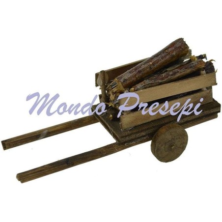 Wagon with wood cm 9,5x3,5x4 h.