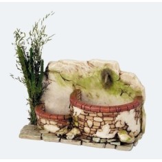 Fontana in resina a due vasche