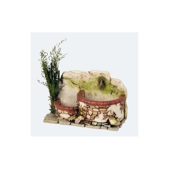 Fontana in resina a due vasche