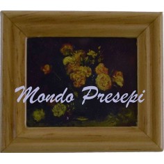 Cuadro con flores cm 3,7x4,2 Mundo Pesebres