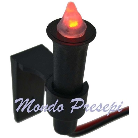 Antorcha parpadeante a led 5 mm 12v. -TAR5 Mundo Belenes