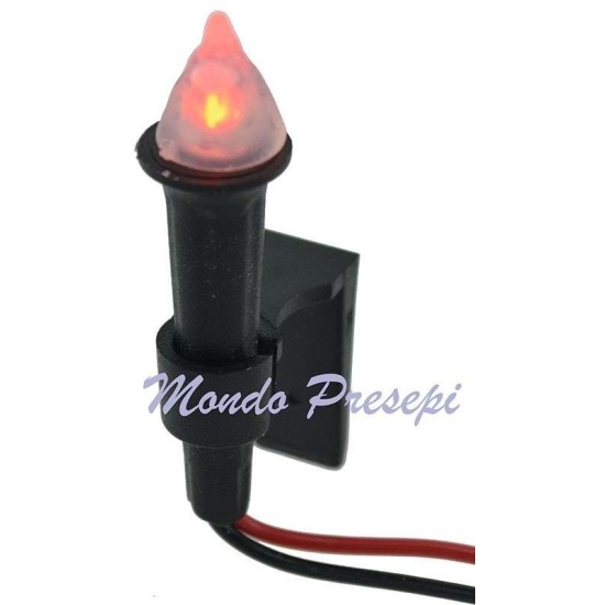 Fiaccola tremolante a led 8 mm 12v. - TAR8 Mondo Presepi