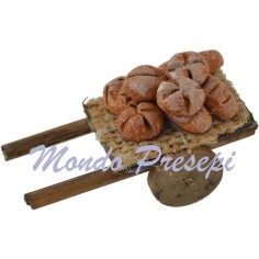 Carretto con pane cm 5,5x2,5x2,5 Mondo Presepi