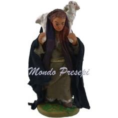 9 Cm Shepherd with sheep on shoulders