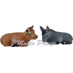 Bue e Asino per statue cm 9-10 Mondo Presepi