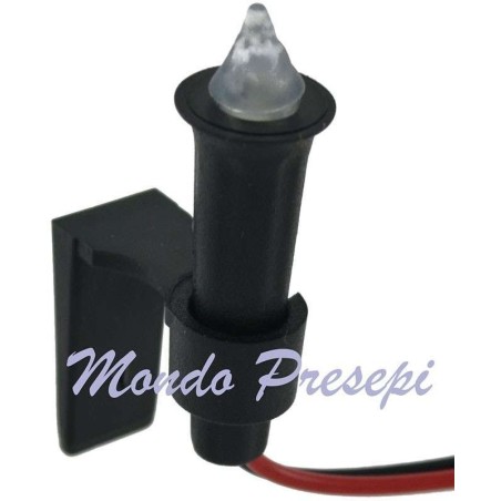 Antorcha parpadeante LED amarillo 5 mm 12v. - TAG5 Mundo Pesebres