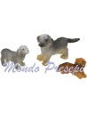 Set of 3 dogs resin cm 4-2