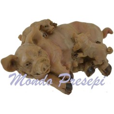 Maiale con piccoli Mondo Presepi 2