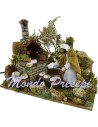 Fornaio cm 15 in movimento con fuoco - Statue per presepe 15 cm