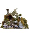 Fornaio cm 15 in movimento con fuoco - Statue per presepe 15 cm