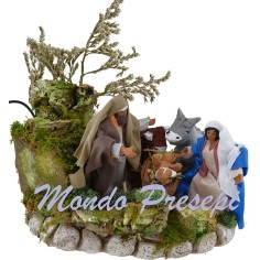 The nativity cm 12-in terracotta, with double movement