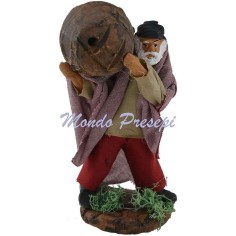 Hombre con barril a cuestas cm 10 Mundo Pesebres