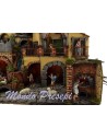 Presepe con borgo illuminato con cascata 60x4060x40