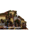 Presepe con borgo illuminato con cascata 60x40 Mondo Presepi