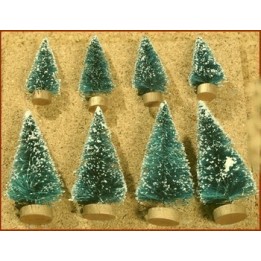 Set of 8 pine trees 8 and 4 cm - Cod. 