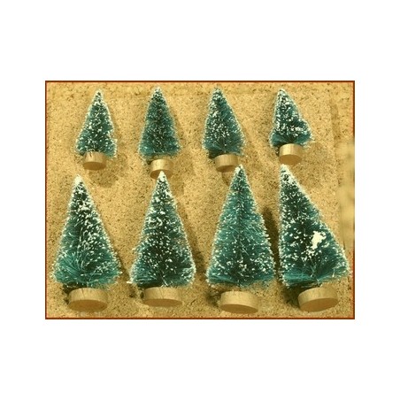 Set of 8 pine trees 8 and 4 cm - Cod. PPM01