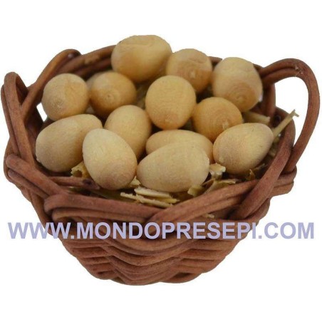 Basket with eggs, Ø 2.5 cm