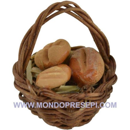 Cesto con pane Ø 2,5 cm Mondo Presepi