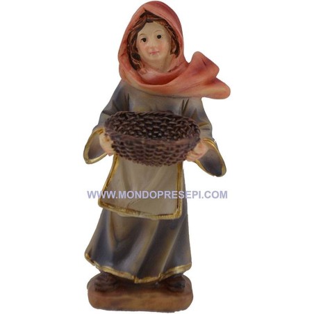 Cm 9 Donna con cesto Mondo Presepi