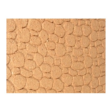 Panel de corcho de 14,5X26 cm con piedras pequeñas Mundo Pesebres