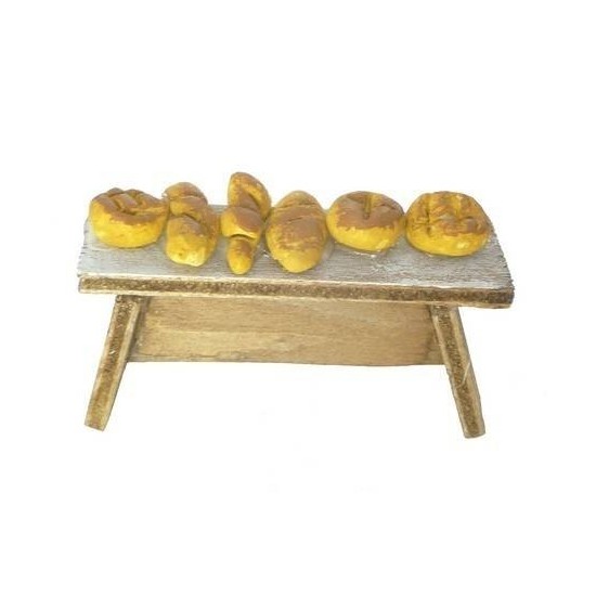 Mesa con pan - 33655 Mundo Pesebres