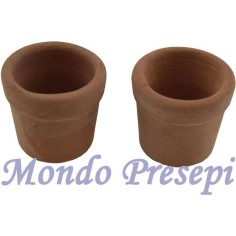 Set of 2 terracotta vases ø 1.5 cm - Nativity scene accessories World