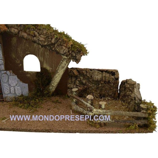 Capanna vuota cm 55x18x24 h. Mondo Presepi