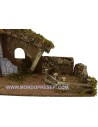 Cabaña vacía de 55x18x24 cm de altura. Mundo Pesebres.