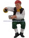 Drinker with bottle and glass 10 cm Euro