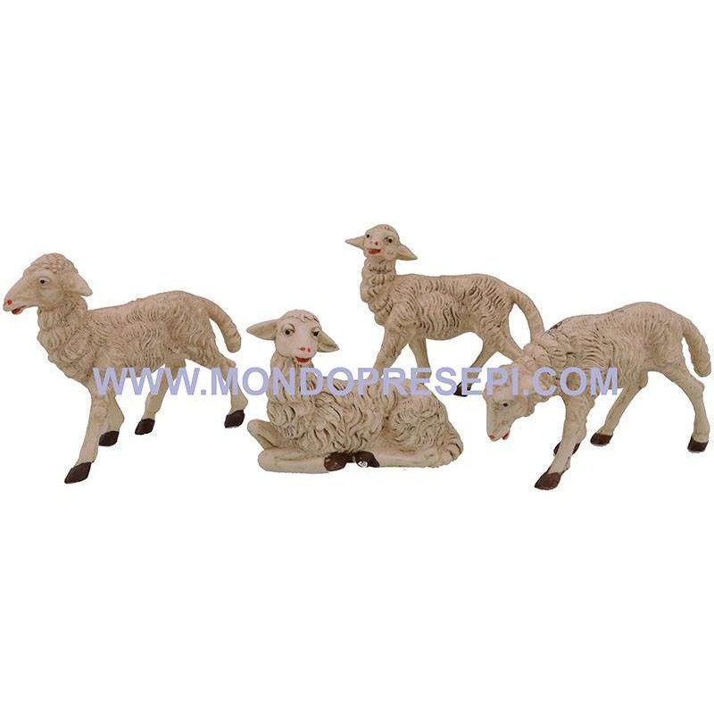 Set of 4 sheep for statues cm 20-24