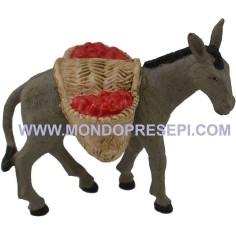 Asno con carga de tomates Mundo Pesebres