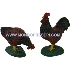 The rooster and the hen for statues 15cm