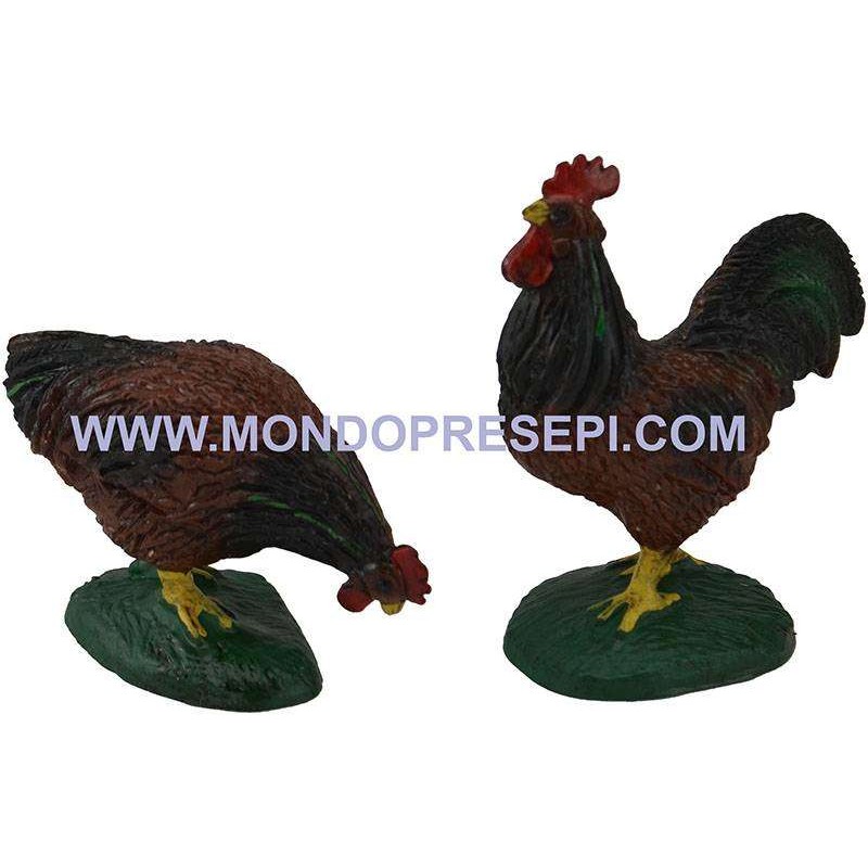 The rooster and the hen for statues 15cm