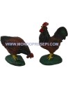 Gallo e gallina per statue cm 15