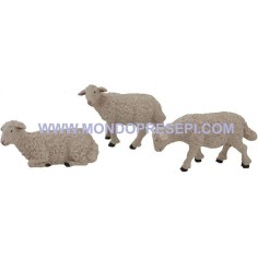 Set of 3 sheep for statues cm 10 Oliver