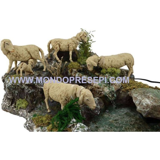 Group the sheep in motion with the stream