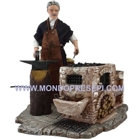 Fabbro cm 30 con doppio movimento Mondo Presepi